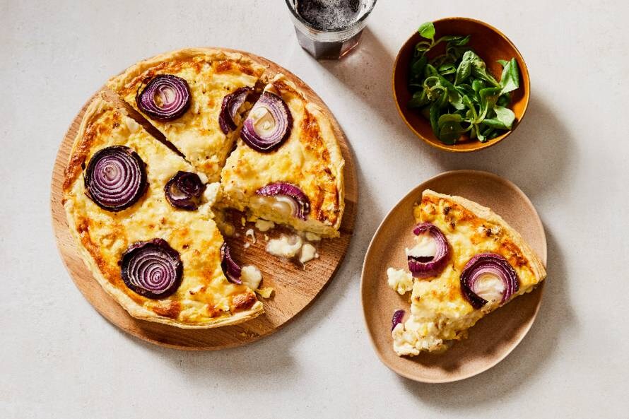 Bloemkoolquiche met oude kaas