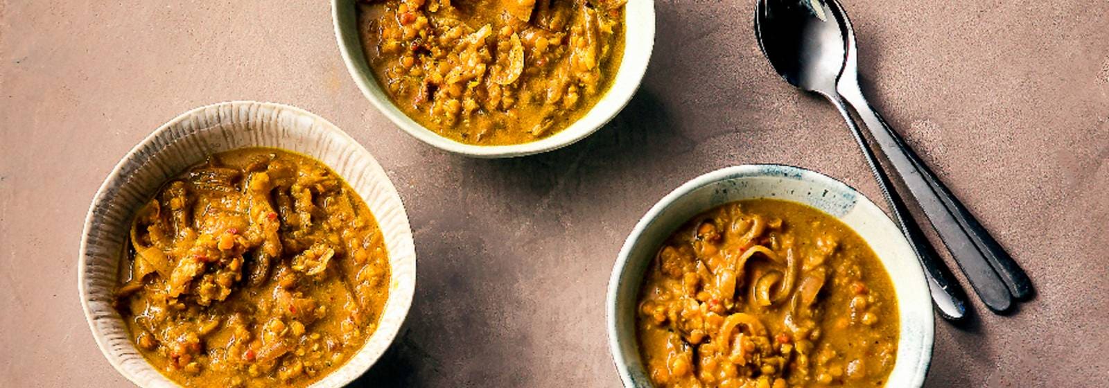 Dahl met gember en gekarameliseerde ui recept Allerhande Albert Heijn