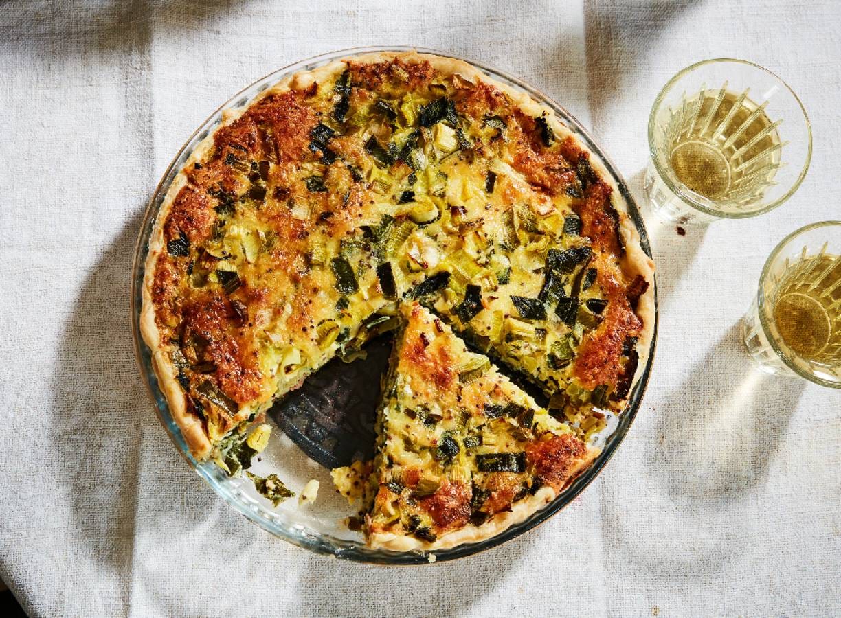 Preiquiche met Veluws gebraad en mosterd