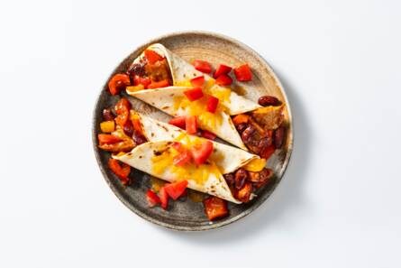 Mexicaanse burrito's met vegetarische Kipstuckjes