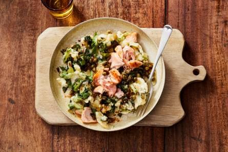 Andijviestamppot met zalm