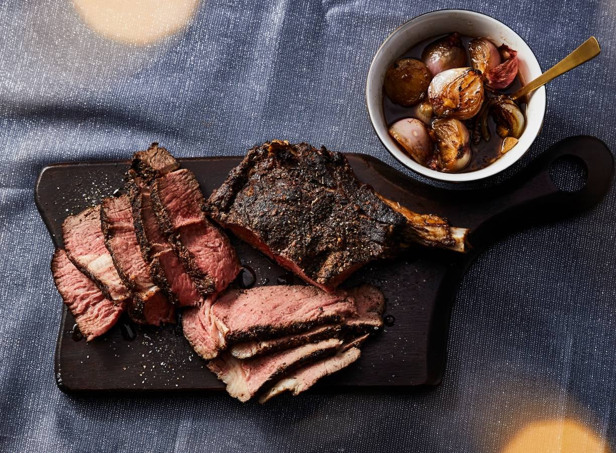 Côte de boeuf met koffie-speculaaskruidenrub