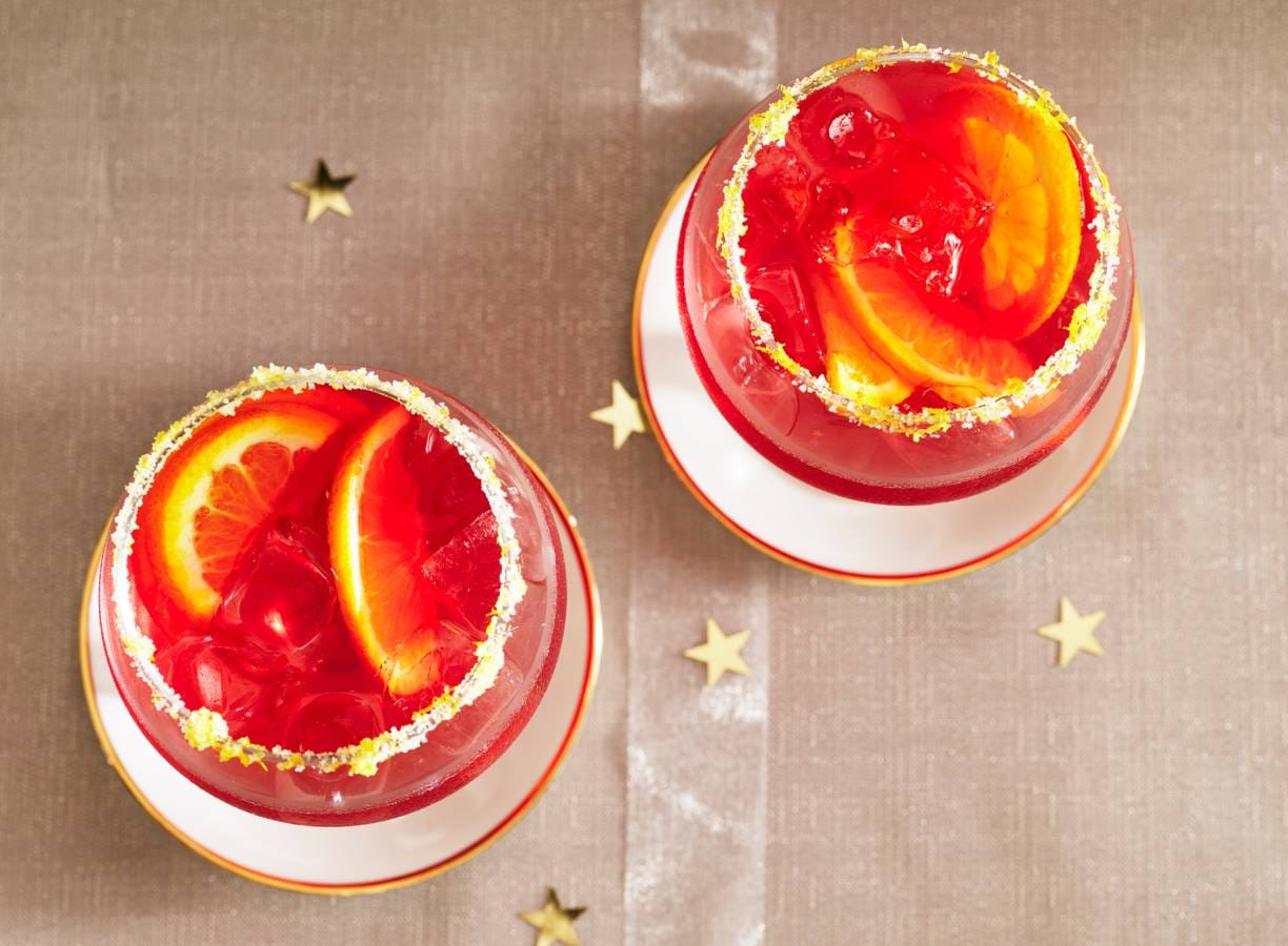 Mocktail met cranberry en gingerbeer