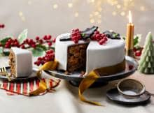 Klassieke, Britse christmas cake, ofwel kerstcake, wordt eigenlijk overal ter wereld wel geserveerd.