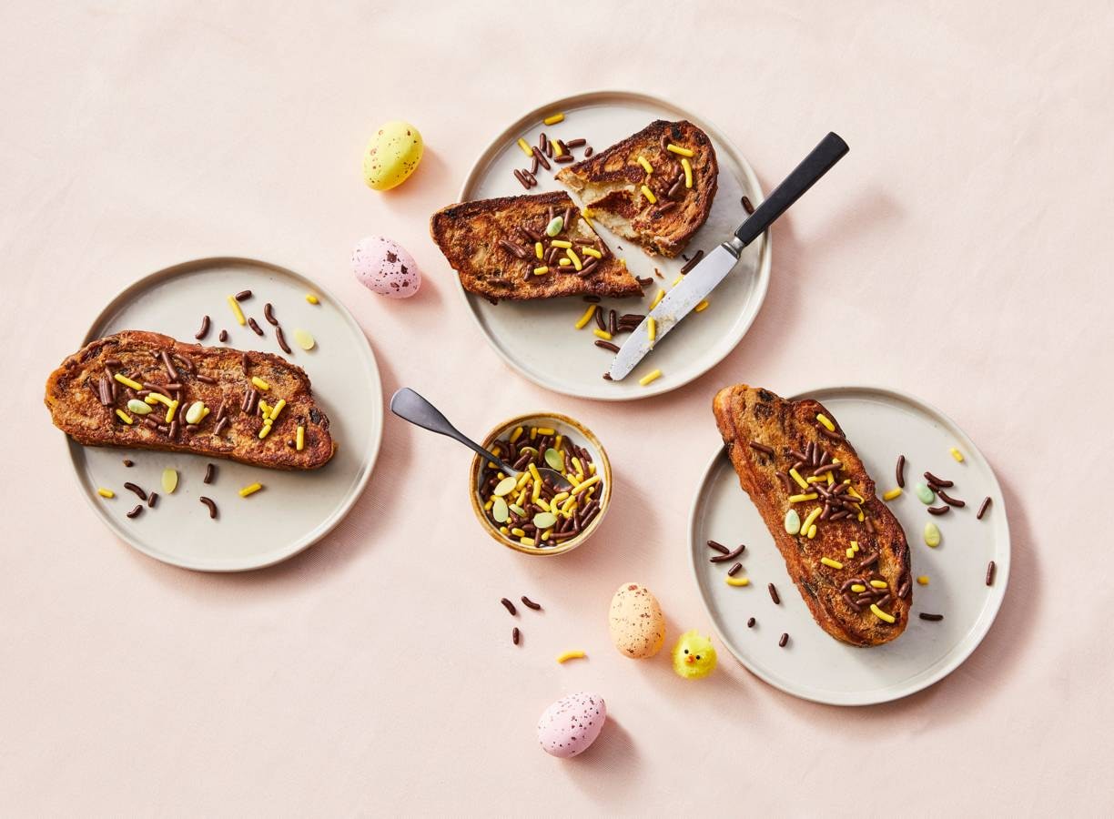 Wentelteefjes van paasbrood