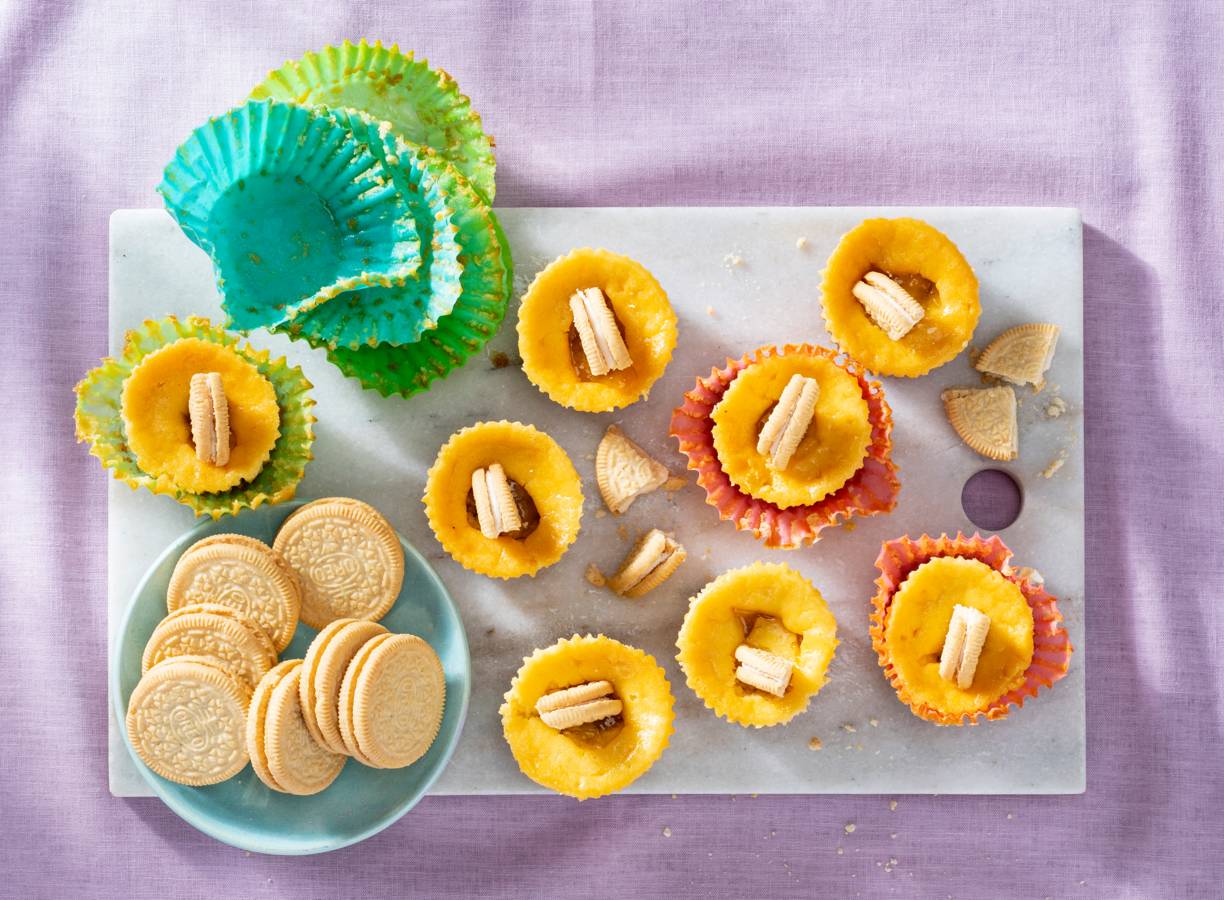 Mini-cheesecakes met lemoncurd