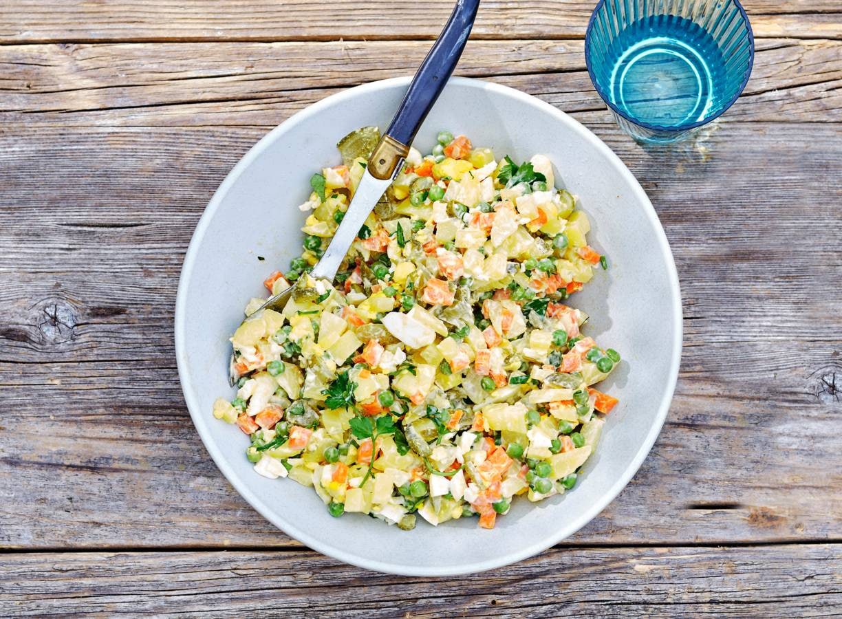 Vegetarische huzarensalade