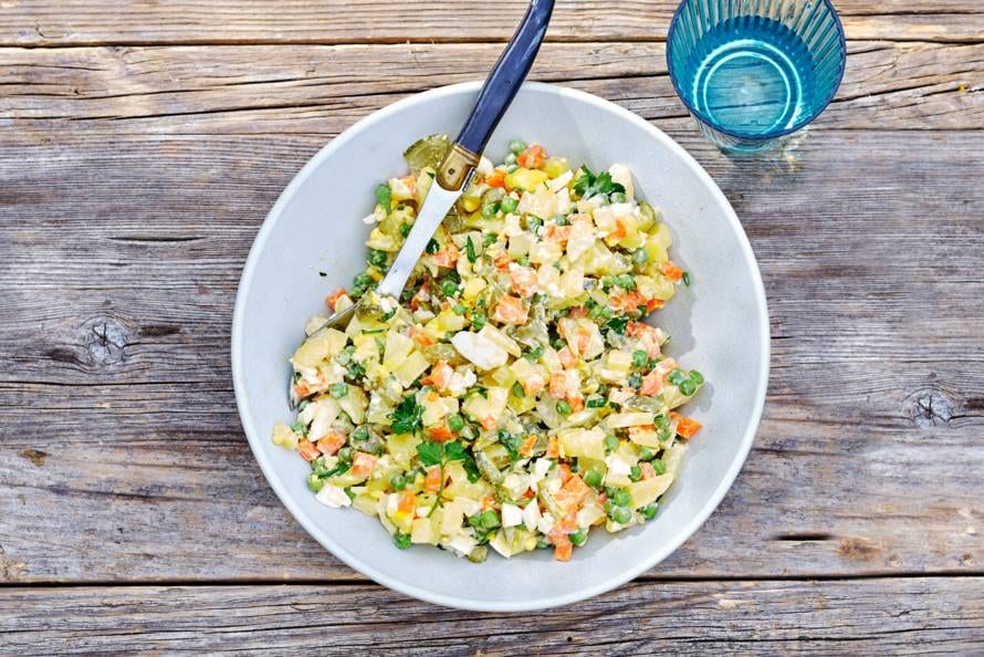 Vegetarische huzarensalade