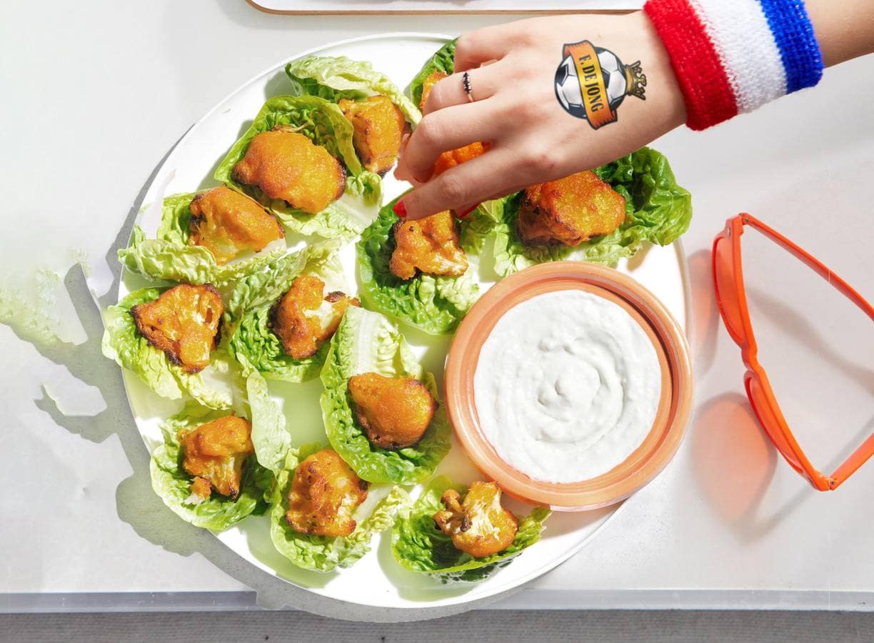 Bloemkool 'buffalowings'