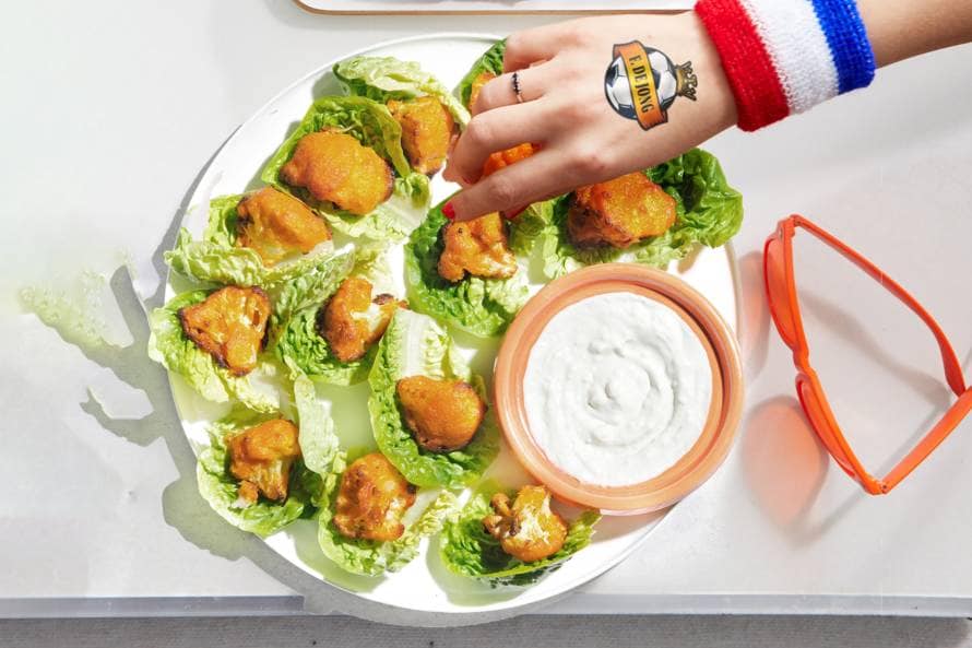 Bloemkool 'buffalowings'