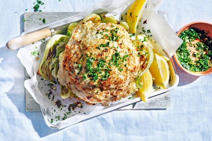 Geroosterde bloemkool met parmezaan en gremolata