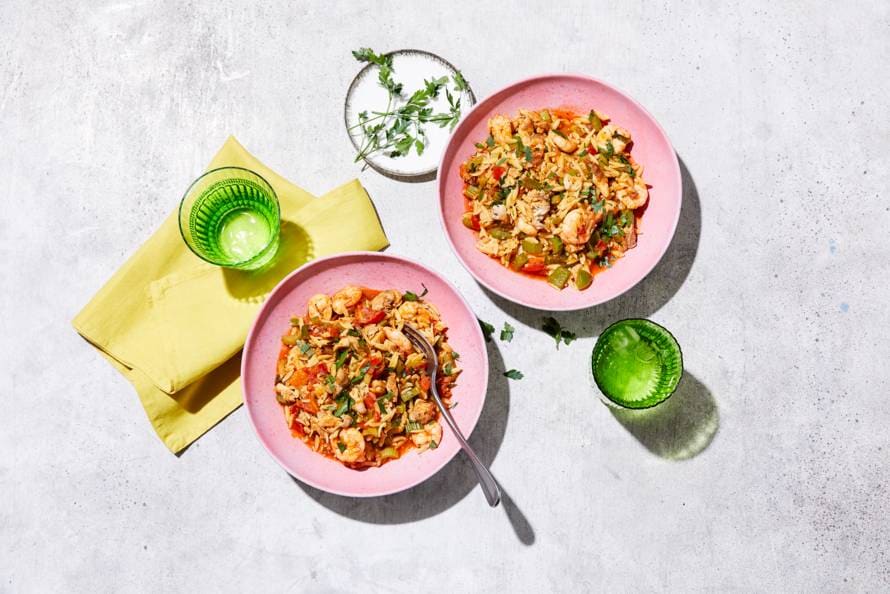 Orzo met kip en garnalen-image