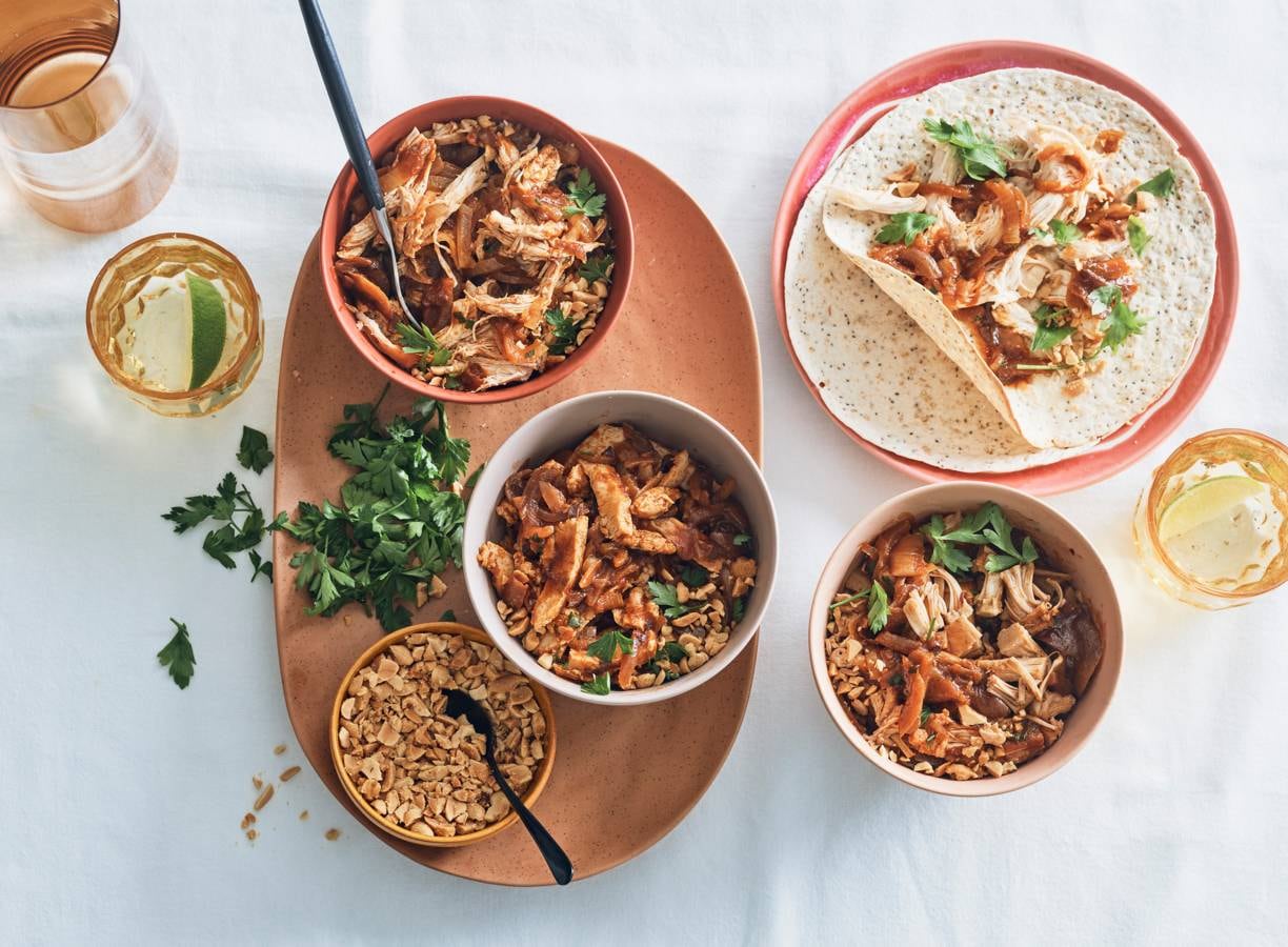 Pulled chicken met chipotlesaus