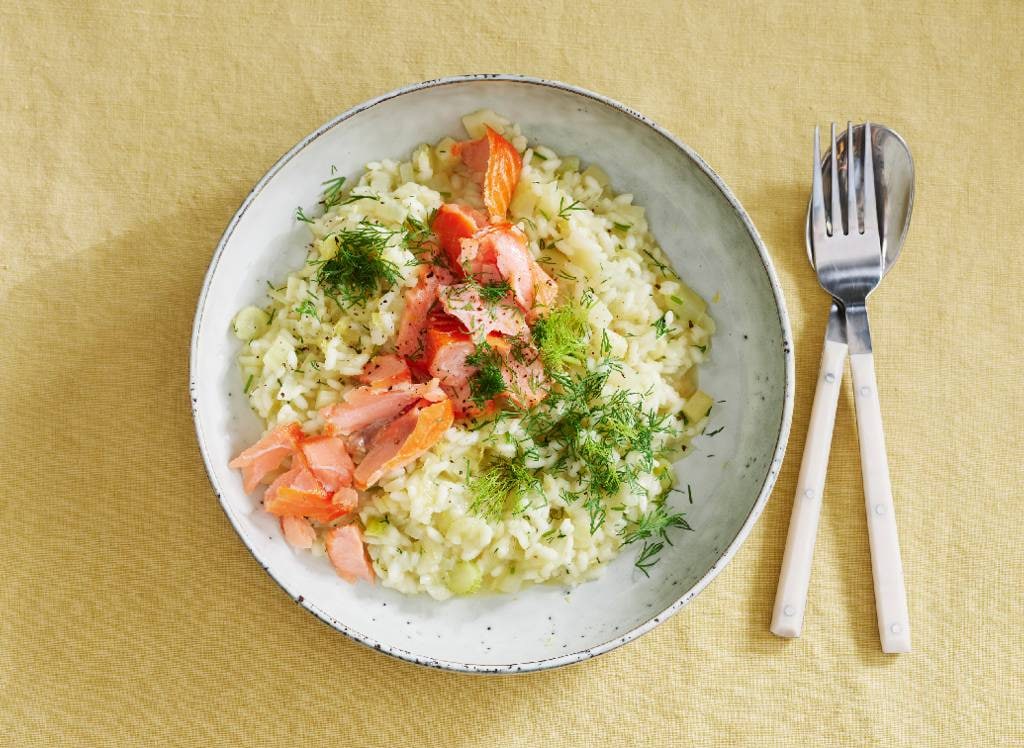 Risotto met zalm en venkel recept Allerhande Albert Heijn