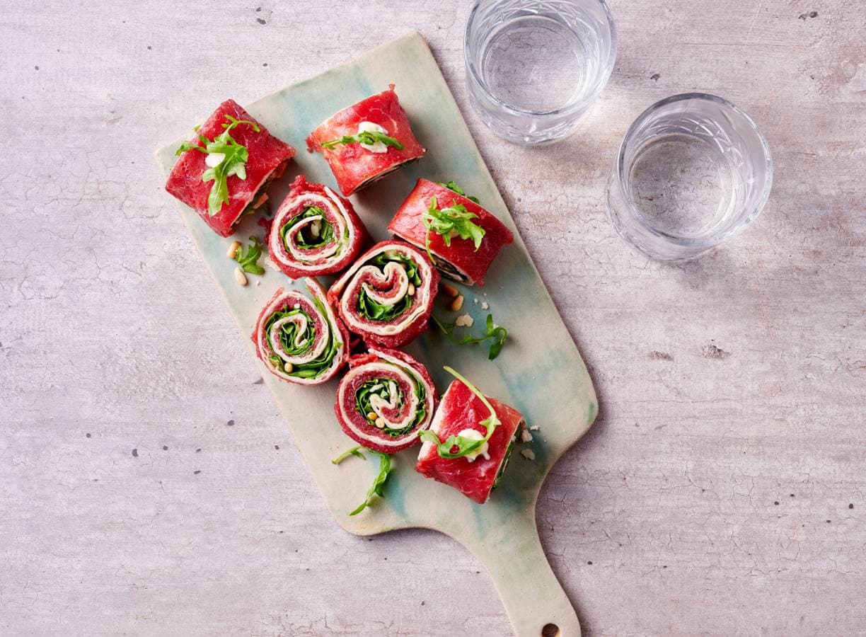 Carpaccio rolletjes