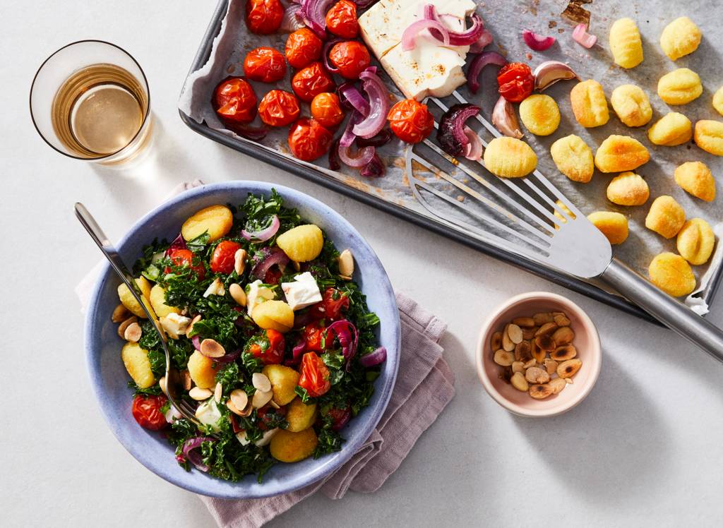 Traybake Van Gnocchi Boerenkool En Feta Recept Allerhande Albert Heijn