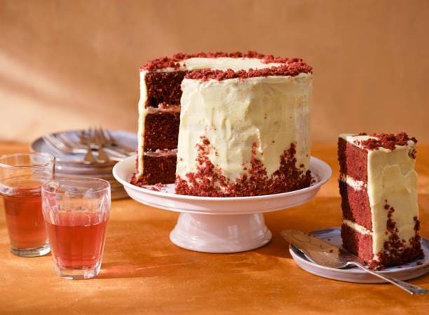 Red velvet cheesecake - Heel Holland Bakt