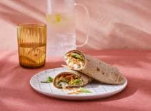 Vegetarische wraps vul je met spinazie, cottagecheese en avocado. Nog gezond ook!