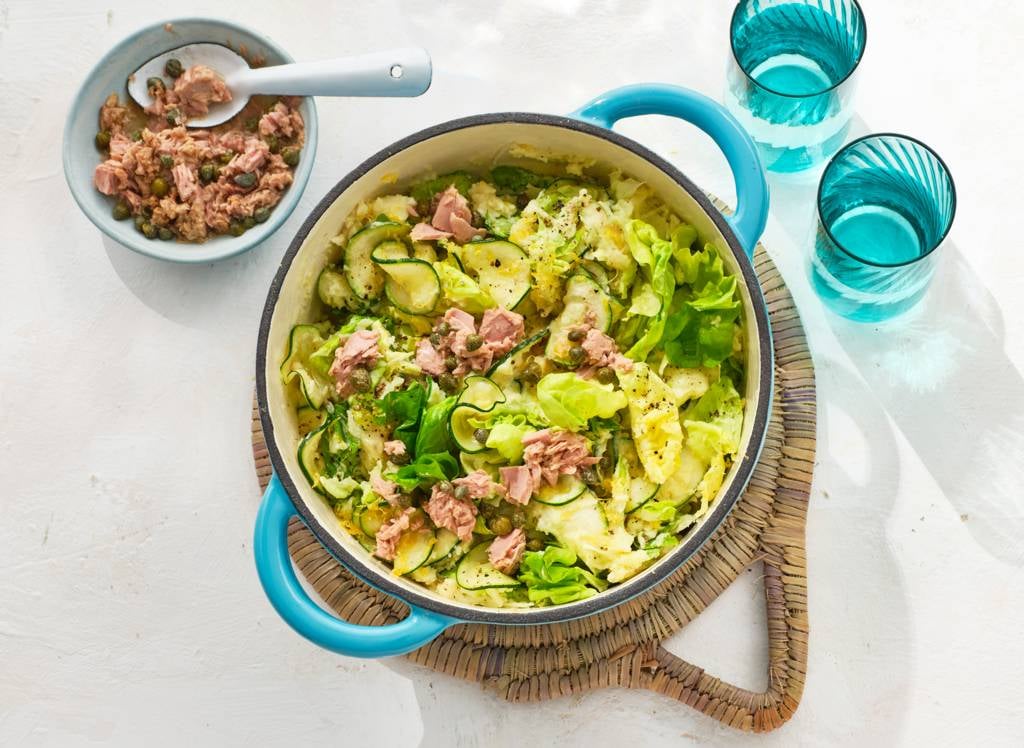 Zomerstamppot met sla en tonijn recept Allerhande Albert Heijn België