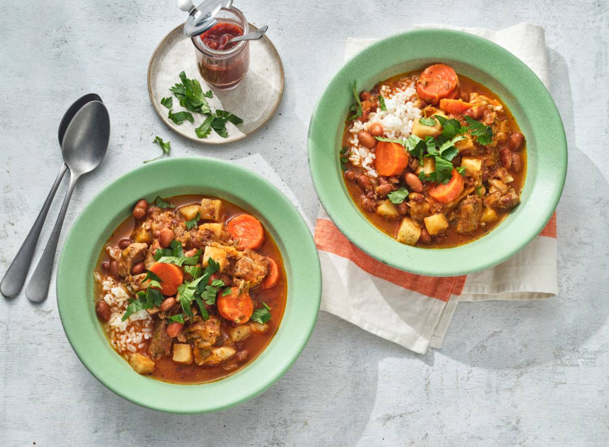 Bruinebonensoep met karbonade recept Allerhande Albert Heijn