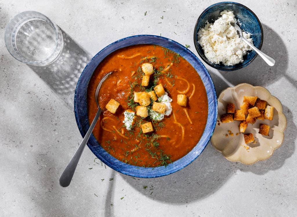 Tomatensoep Met Vermicelli Van London Loy Recept Allerhande Albert