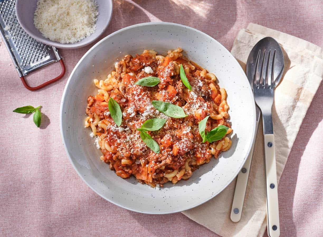 Moederdag Plaattaart Bolognese Met Paprikahartjes Recept Allerhande Albert Heijn Belgi