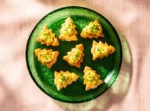 Mini kerstboompasteitjes met kipragout