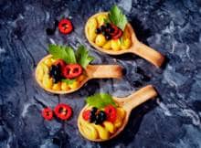 Pittig gevulde amuselepels