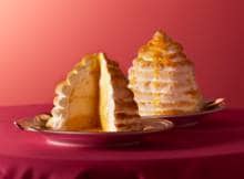 Baked Alaska met mangocoulis