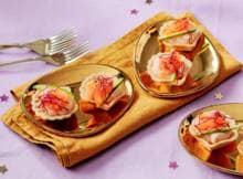 Coquilleschelpje met zalmmousse