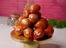 Oliebollen met glitterkaramel