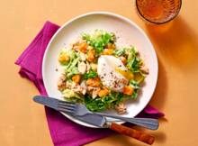 Andijviestamppot met winterpeen en zalm