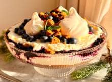 Blueberry cheesecake trifle van Veggilaine