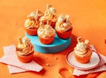 Oranje tompouce-cupcakes