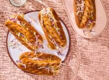 Garlic bread cheese hotdog
